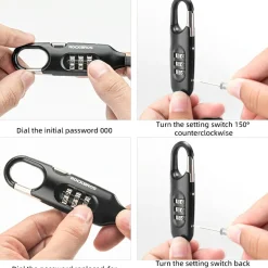 5FT Bike Lock Cable with Preset Combination