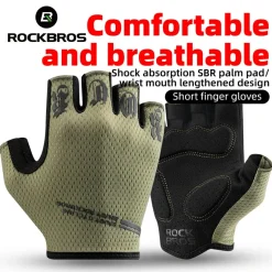 Half-Finger Cycling Gloves with SBR Shock-Absorbing Palm Pads
