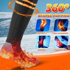 Heated Socks Rechargeable Up to 8 Hours 5000mAh Winter Foot Warmers Electric Socks