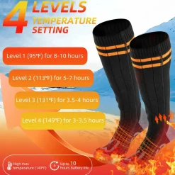 Heated Socks Rechargeable Up to 8 Hours 5000mAh Winter Foot Warmers Electric Socks