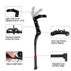 Heavy-Duty Side Kickstand for 24"-28" Mountain Bikes