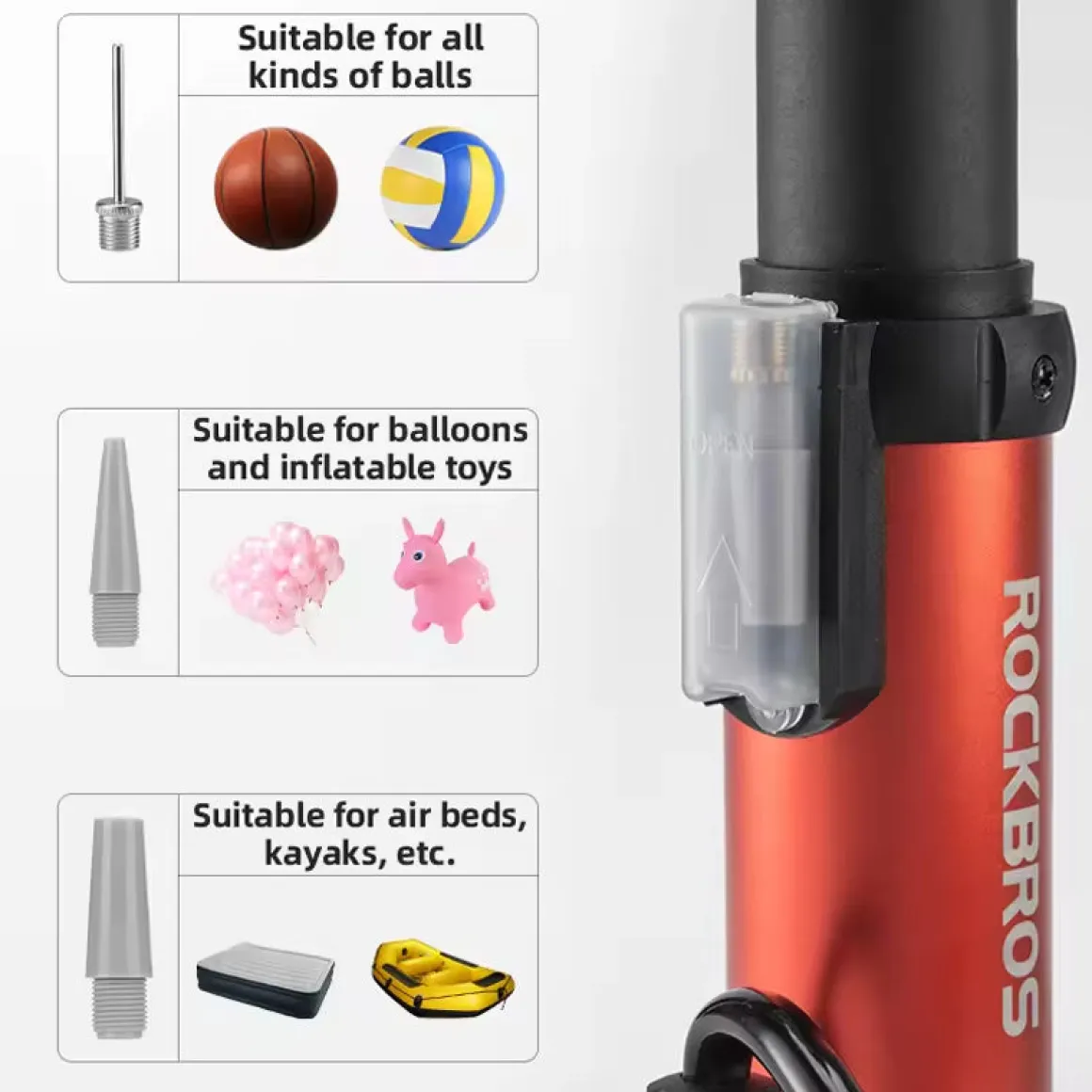 High-Pressure Aluminum Bike Foot Pump