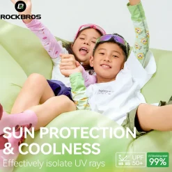 Kids Cooling Arm Sleeves Breathable Sun Protection