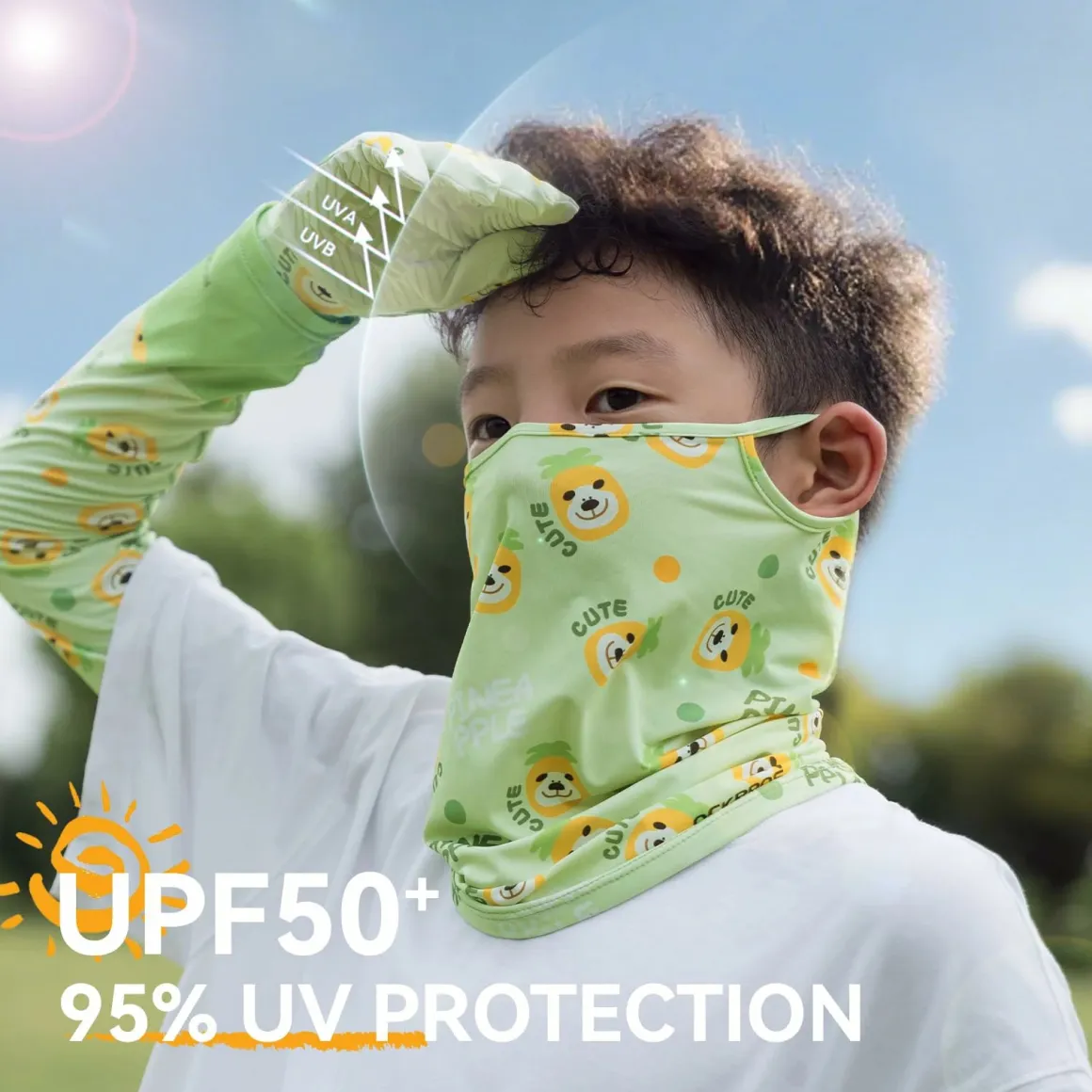 Kids Cooling Neck Gaiter for Boys Girls Age 7-12