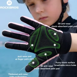Kids Full Finger Gloves with Hard Shell Protection