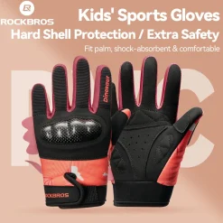 Kids Full Finger Gloves with Hard Shell Protection