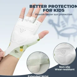 Kids Half Finger Cycling Gloves Non Slip