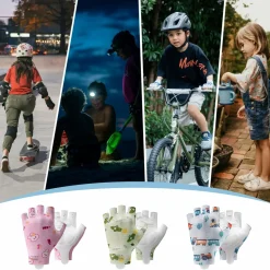 Kids Half Finger Cycling Gloves Non Slip