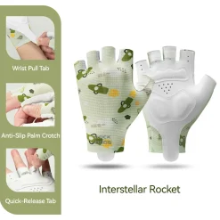 Kids Half Finger Cycling Gloves Non Slip