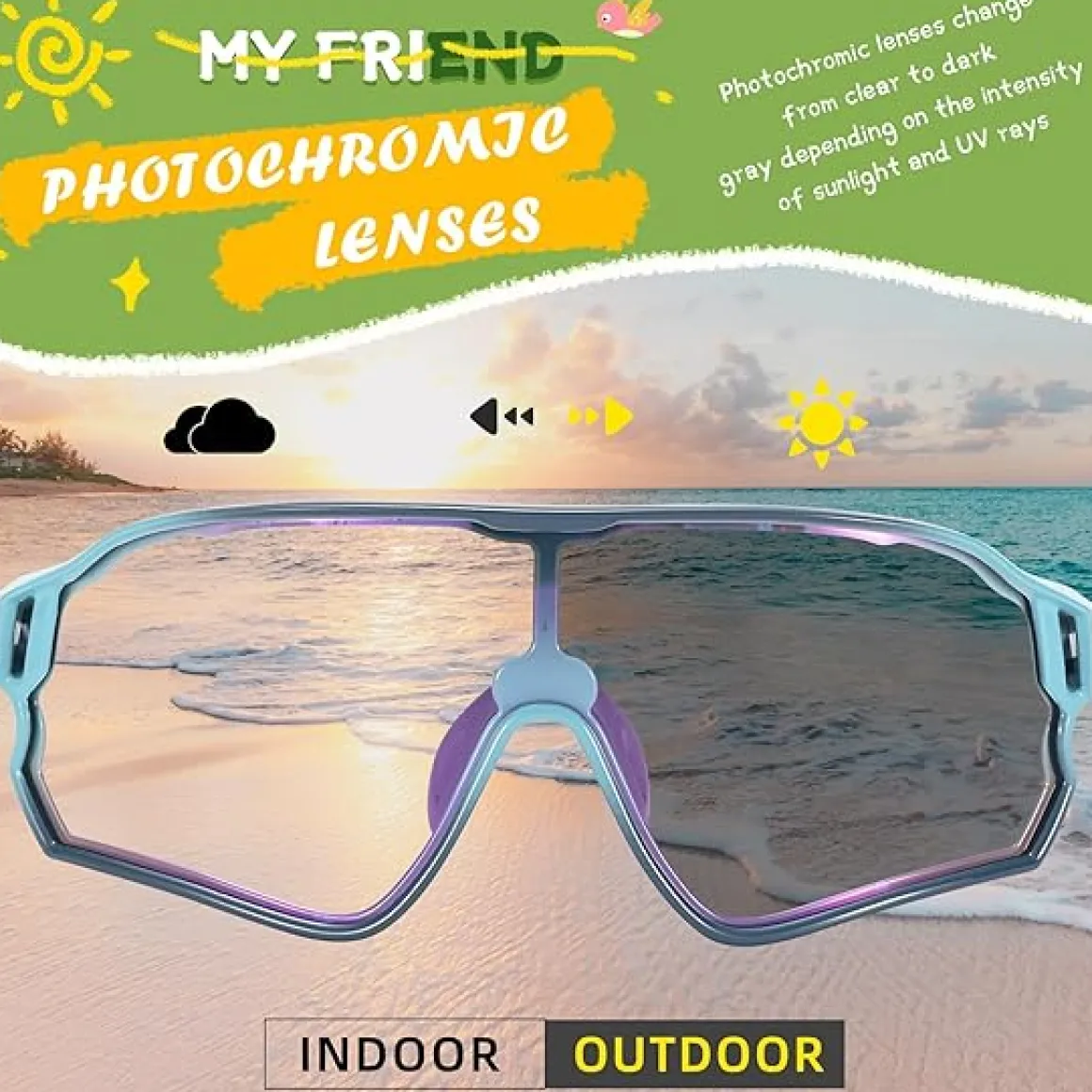 Kids Sports Glasses for Ages 8–14