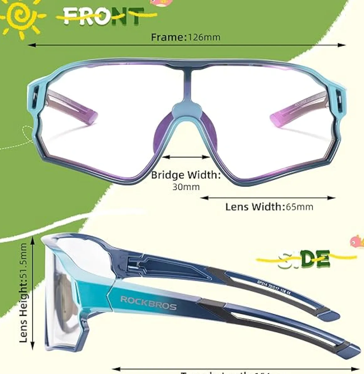 Kids Sports Glasses for Ages 8–14