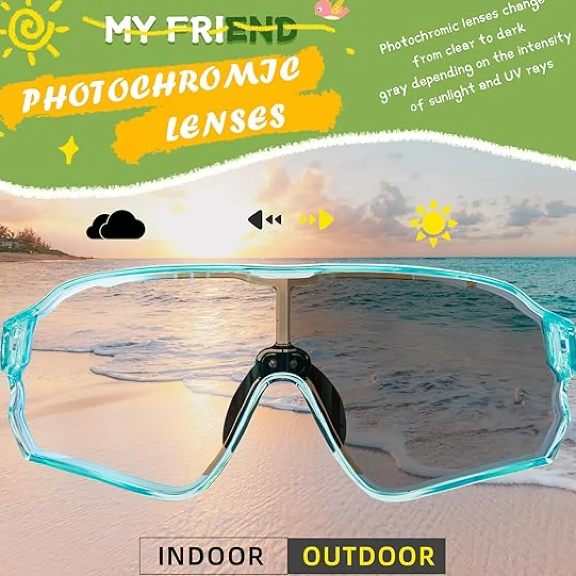 Kids Sports Glasses for Ages 8–14