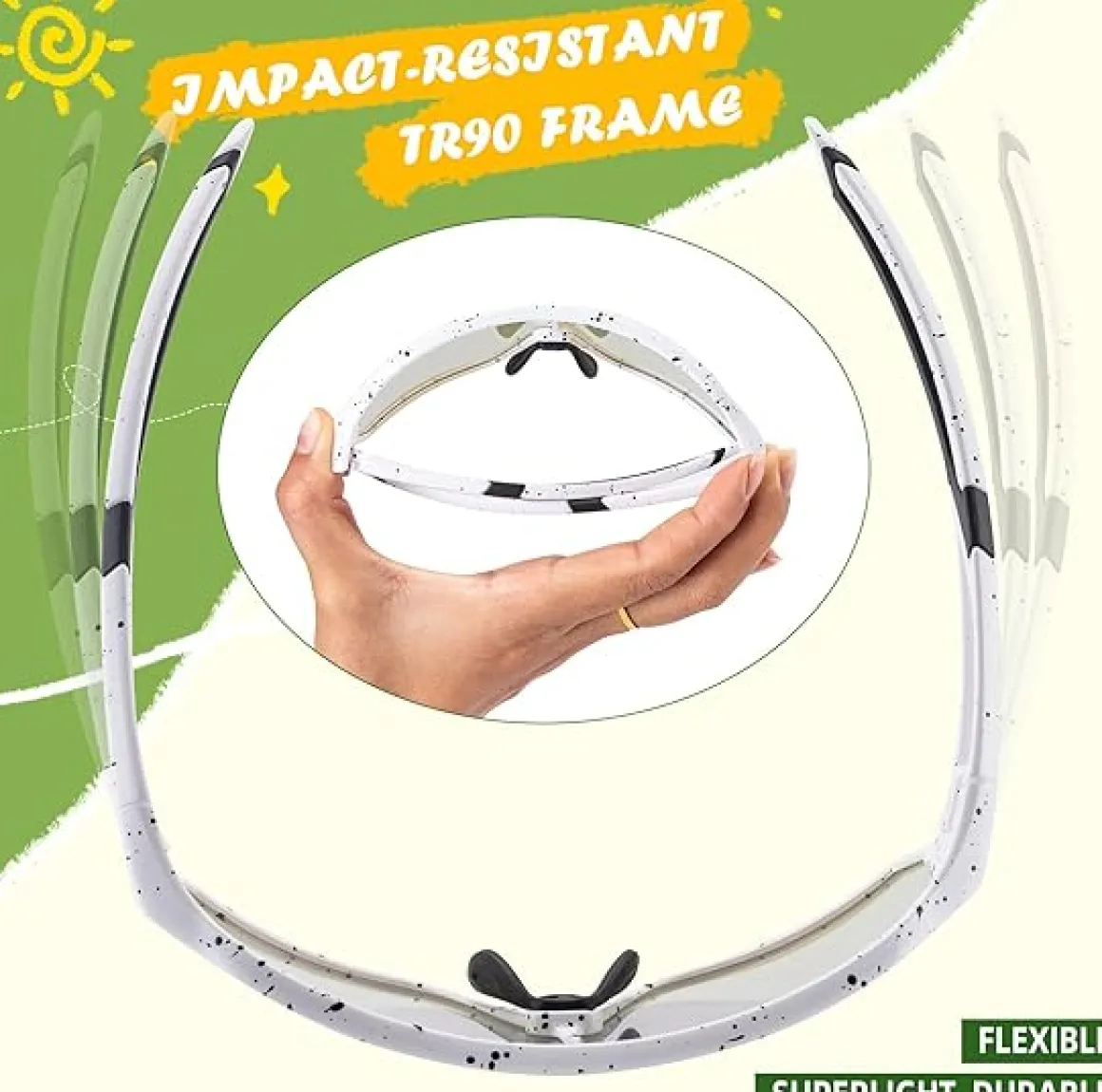 Kids Sports Glasses for Ages 8–14