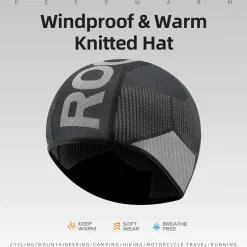 Knitted Cycling Cap for Under-Helmet Use Lightweight
