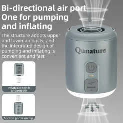 4.5KPa Mini Air Pump with 1600mAh Battery & Camping Light