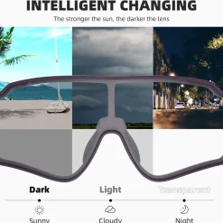 Low Wind Resistance Photochromic Sunglasses