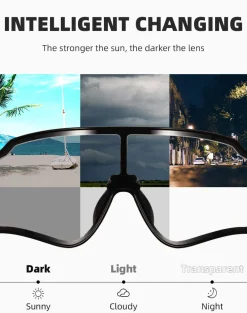 Low Wind Resistance Photochromic Sunglasses