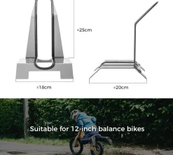 L-shaped Parking Rack For 12 Inch Kids Scoote Bicycle