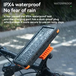 Magnetic Waterproof Bike Phone Holder Shock-Absorbing For 4.7–6.9‘’