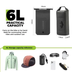 Magnetic 100% Waterproof Fork Bag Dry Bag 6L
