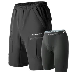Men's 2-in-1 Casual Cycling Shorts with 3D Padded Liner