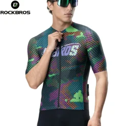Men's Short Sleeve Cycling Jersey Reflective Quick-Dry Breathable