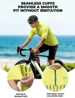 Men's Short Sleeve Cycling Jersey Half Zip