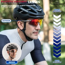 Men's TR90 Photochromic Cycling Sunglasses for MTB