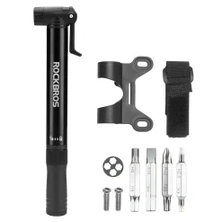 Mini Bike Pump with 8-in-1 Ratchet Tool 80 PSI