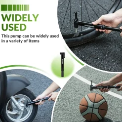 Mini Bike Pump with 8-in-1 Ratchet Tool 80 PSI