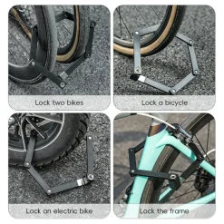 Mini Folding Bike Lock with Mount Bracket