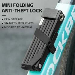 Mini Folding Bike Lock with Mount Bracket