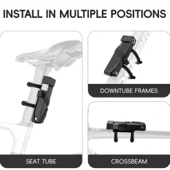 Mini Folding Bike Lock with Mount Bracket