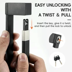 Mini Folding Bike Lock with Mount Bracket