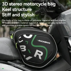 Motorcycle Tank Bag Helmet Bag 12L With Rain Cover