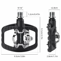 Mountain Bike Pedals Platform clipless pedal Compatible with SPD