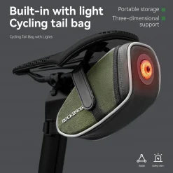 Multifunctional Cycling Tail Bag With Light