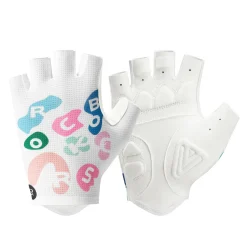Petal pattern Women Half Finger Cycling Gloves