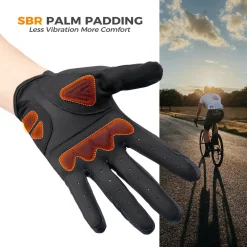 Plain Full-Finger Cycling Gloves