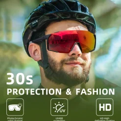 Polarised Full-Lens Sunglasses for Outdoor Sports