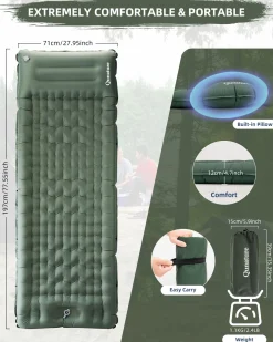 Qunature Camping Mattress Sleeping Pad for Outdoor Camping Ultra-light