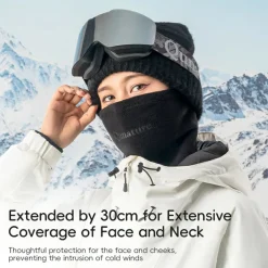 Qunature Double Fleece Warmth Face Neck Integrated Ultra-Comfort