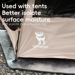 Qunature Double-Sided Aluminum Picnic Tent Mat Waterproof Camping Pad
