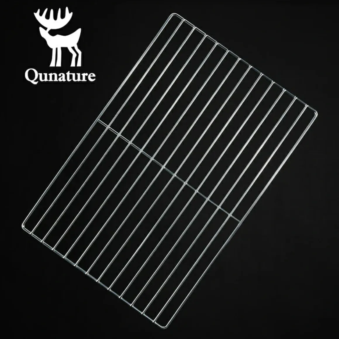 Qunature Durable Iron Chrome BBQ Grill Net with Rounded Corners for Easy Use