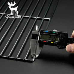 Qunature Durable Iron Chrome BBQ Grill Net with Rounded Corners for Easy Use