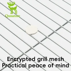 Qunature Durable Iron Chrome BBQ Grill Net with Rounded Corners for Easy Use