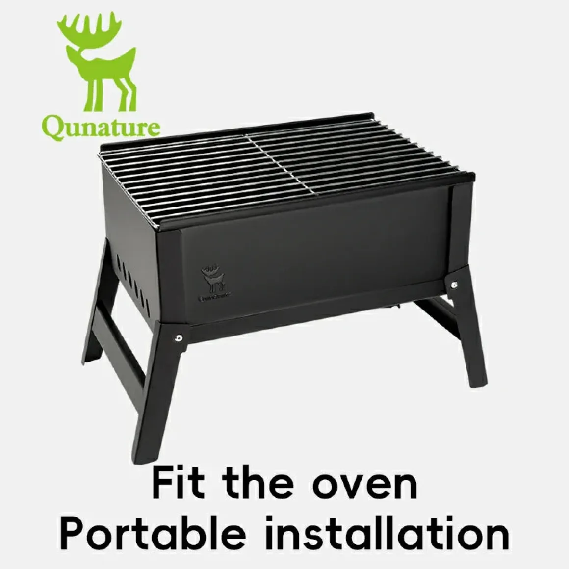 Qunature Durable Iron Chrome BBQ Grill Net with Rounded Corners for Easy Use