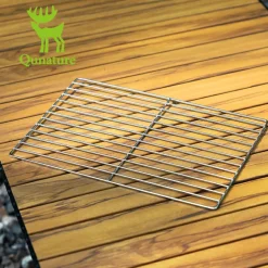 Qunature Durable Iron Chrome BBQ Grill Net with Rounded Corners for Easy Use