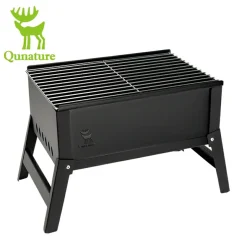 Qunature Foldable BBQ Grill with Durable Chrome-Plated Net and Ventilation