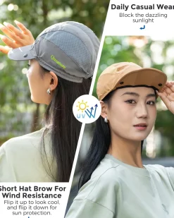 Qunature Foldable Cycling Cap with Sun Visor Quick-Dry